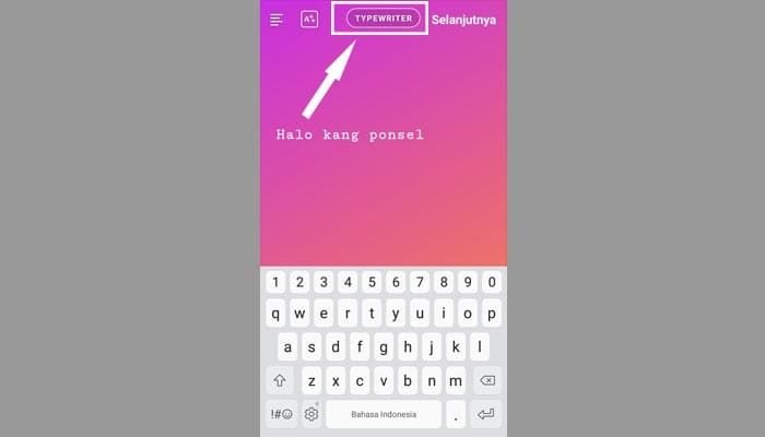 Gambar yang menampilkan nama font Instagram Story terbaru untuk iPhone