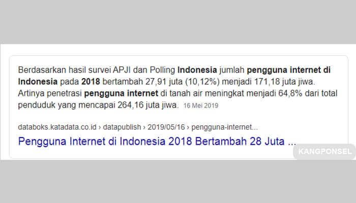 Pengguna internet di Indonesia tahun 2018 