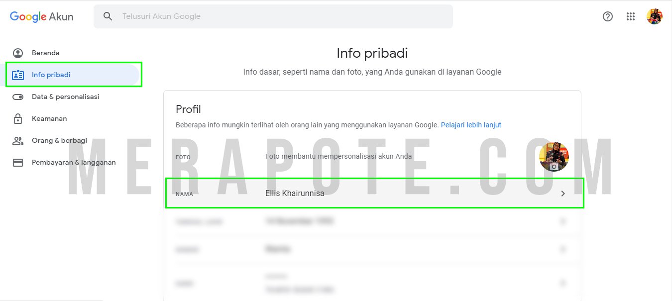 cara mengubah nama di google meet